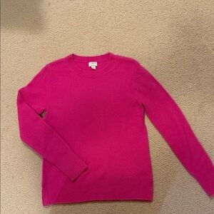 J. Crew Vibrant Pink Crew Neck Sweater